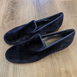 Alton Lane Blue Velvet Loafers. Size 12.5